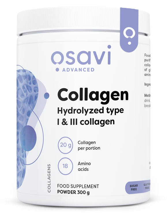 Osavi Collagen Peptides Hydrolyzed Type 1 & 3 for Muscles and Bones 300g