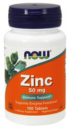 Now Foods Zinc 50mg Wspomaga Organizm 100 Tabletek