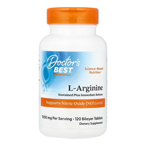 Doctor's Best L-Arginine - Sustained + Immediate Release, 1000mg Tablets 120 tablets