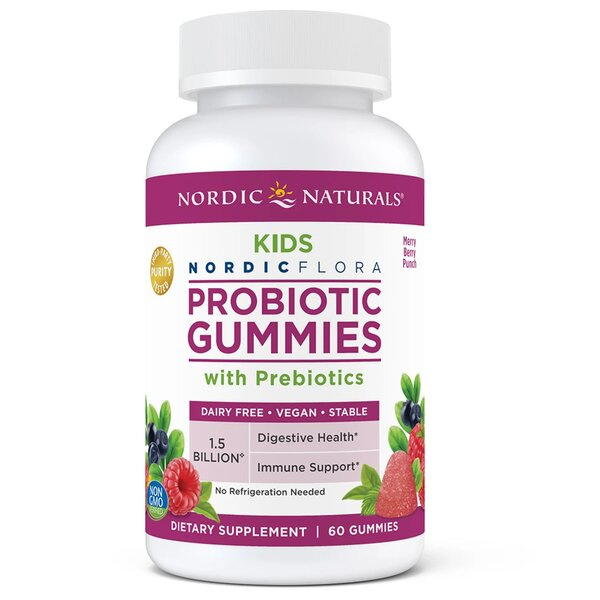 Nordic Naturals Probiotic Gummies Kids Probiotyk dla Dzieci o Smaku Owoców Leśnych 60 Żelków