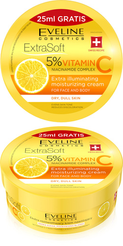 Eveline Extra Soft 5% Vitamin C Niacinamide Complex for Dry and Dull Skin 200ml