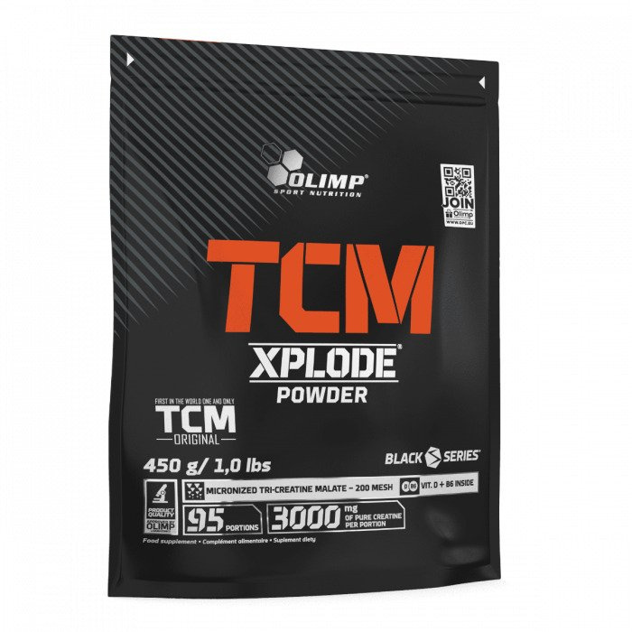 Olimp Nutrition TCM Xplode Powder Lemon Creatine Malate with Vitamins for Muscle Mass and Endurance 450g