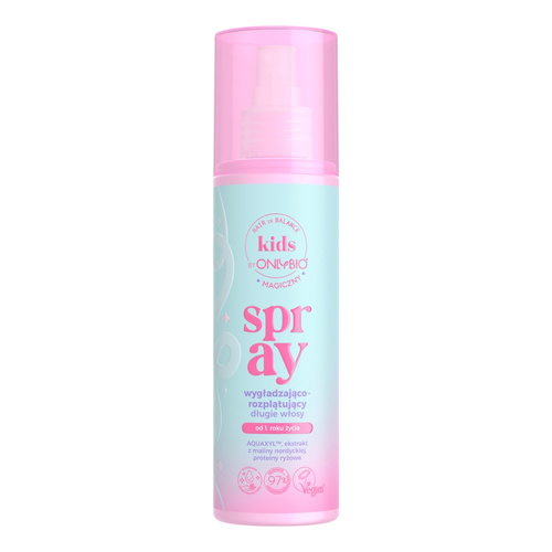 OnlyBio Hair in Balance Kids Magiczny Spray Wygładzająco-Rozplątujący Wiśnia Malina 200ml