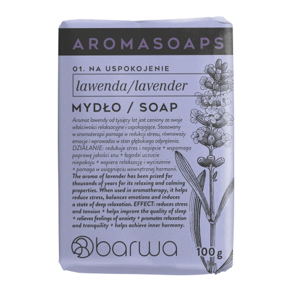 Barwa Aroma Soaps Calming Lavender Bar Soap for Everyday Use 100g