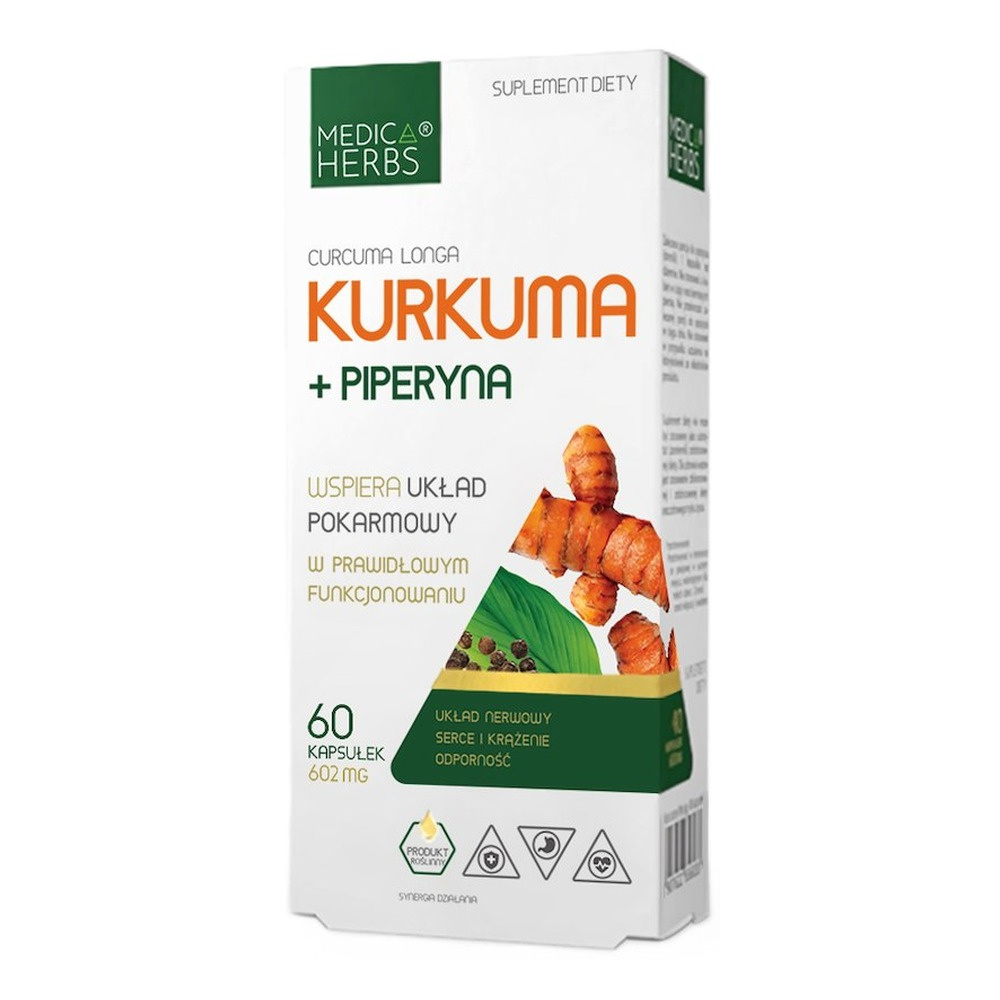 MEDICA HERBS Turmeric + Piperine 60 capsules