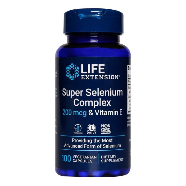 Life Extension Super Selenium Complex z Witaminą E Wsparcie Antyoksydacyjne i Tarczycy 100 Kapsułek