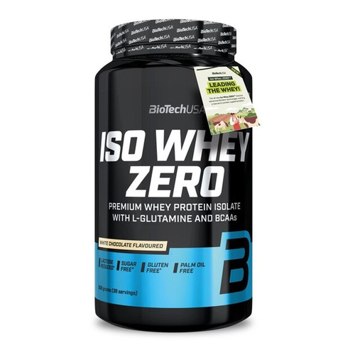 BioTechUSA Iso Whey Zero Izolat Białka Serwatkowego Biała Czekolada Na Budowę Masy Mięśniowej 908g