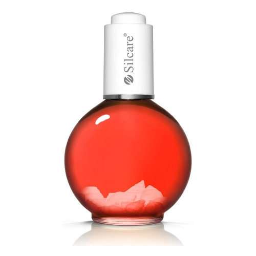 Silcare Garden of Colour Strawberry Crimson Nail & Cuticle Oil with Shells 75ml