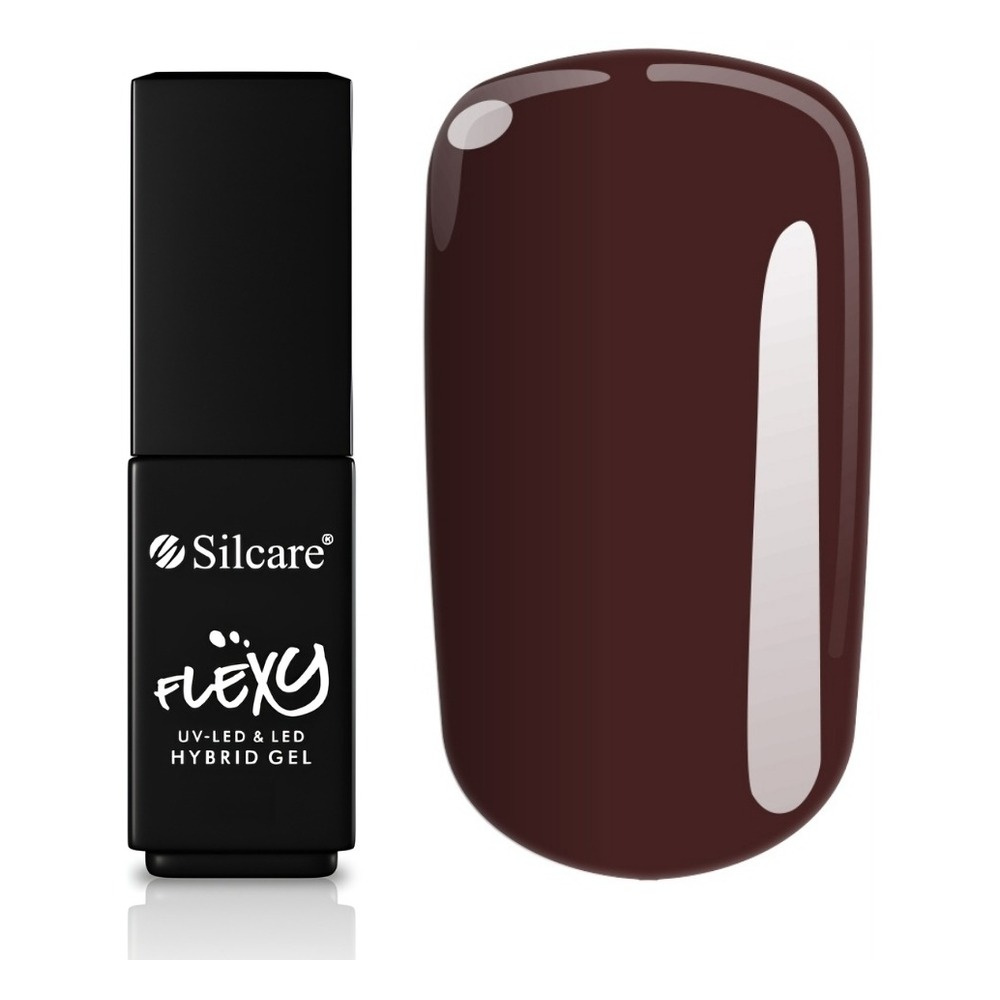 Silcare Flexy UV/LED Hybrid Nail Polish 142 Chocolate Burgundy 4.5g