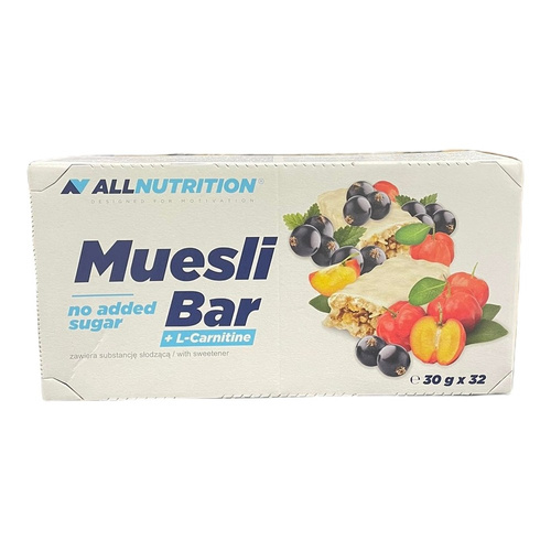 Allnutrition Muesli Bar + L-Carnitine Baton Musli Jogurt Czarna Porzeczka 30gx32