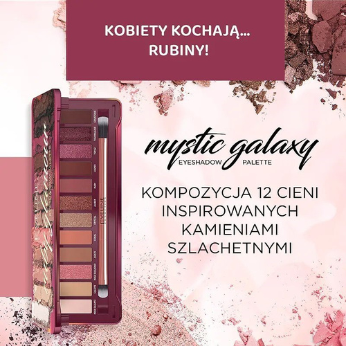 Eveline Ruby Glamour Zestaw Cieni do Powiek 12g