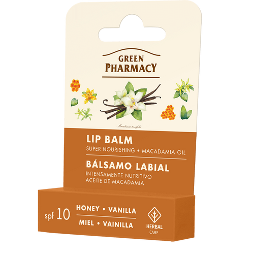 Green Pharmacy Nawilżający Balsam do Ust SPF10 Miód i Wanilia 3,6g
