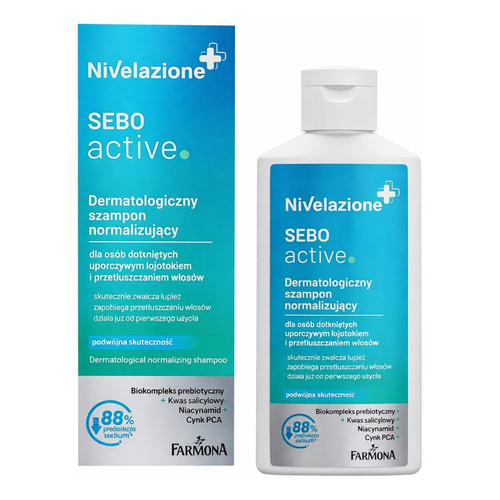 Nivelazione Sebo Active Dermatologiczny Szampon Normalizujący dla Osób z Uporczywym Łojotokiem i Przetłuszczaniem Włosów 100ml