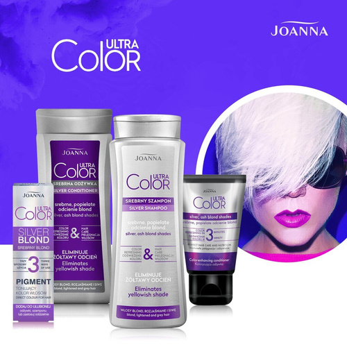 Joanna Ultra Color Odżywka Wzmacniająca Kolor Włosów Odcienie Srebrnego i Popielatego Blondu 200ml