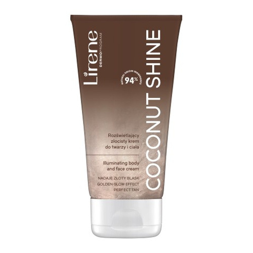 Lirene Perfect Tan Illuminating Golden Face and Body Cream Coconut Shine 150ml