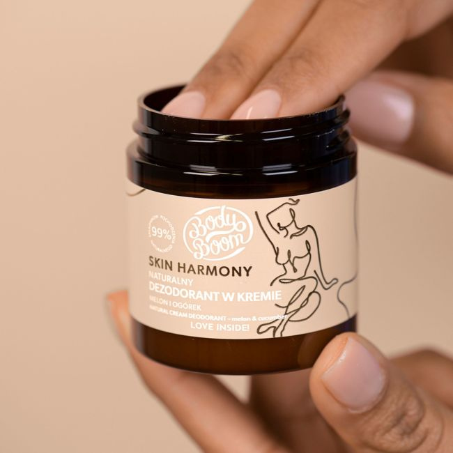 BodyBoom Skin Harmony Natural Cream Deodorant with Scent of Melon and Cucumber 75g