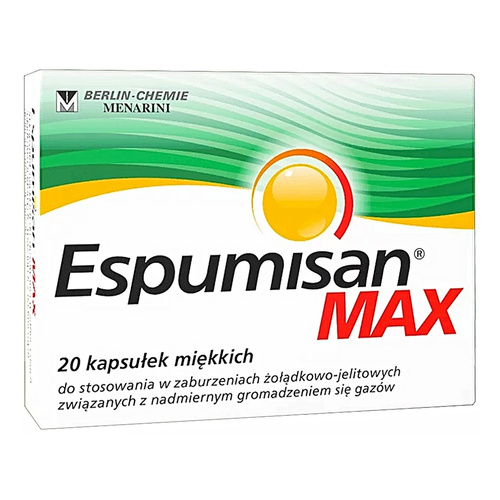 Espumisan MAX Symetykon 140mg 20 Kapsułek Miękkich