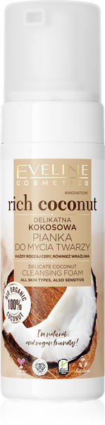 Eveline Rich Coconut Delikatna Kokosowa Pianka Myjąca do Każdego Rodzaju Skóry 150ml
