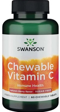 Swanson Chewable Vitamin C Natural Cherry Flavour 60 Chewable Tablets