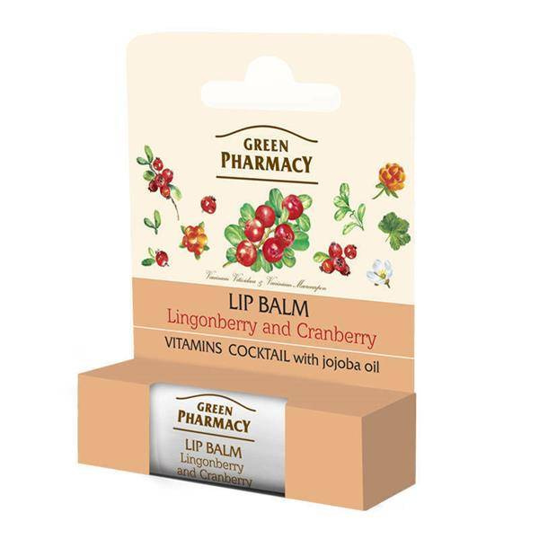 Green Pharmacy Lip Balm Lingonberry and Cranberry 3.6g