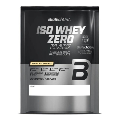 BioTechUSA Iso Whey Zero Black Whey Protein Isolate with Creatine Vanilla 30g