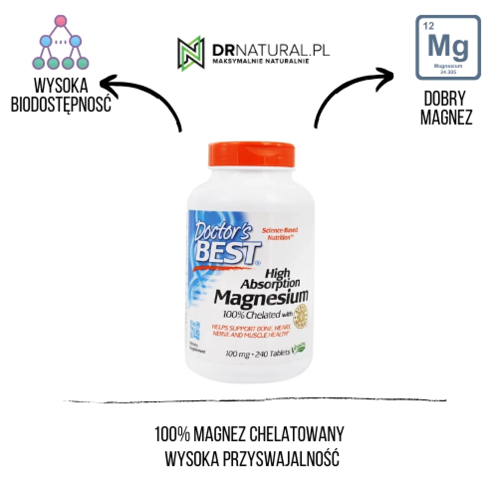 High Absorption Magnesium 100mg 120 Tabletek