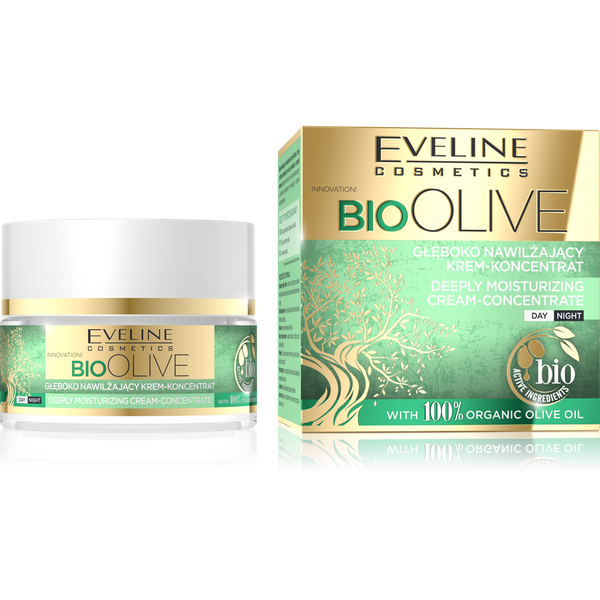 Eveline Bio Olive Głęboko Nawilżający Krem Koncentrat na Dzień i Noc 50ml