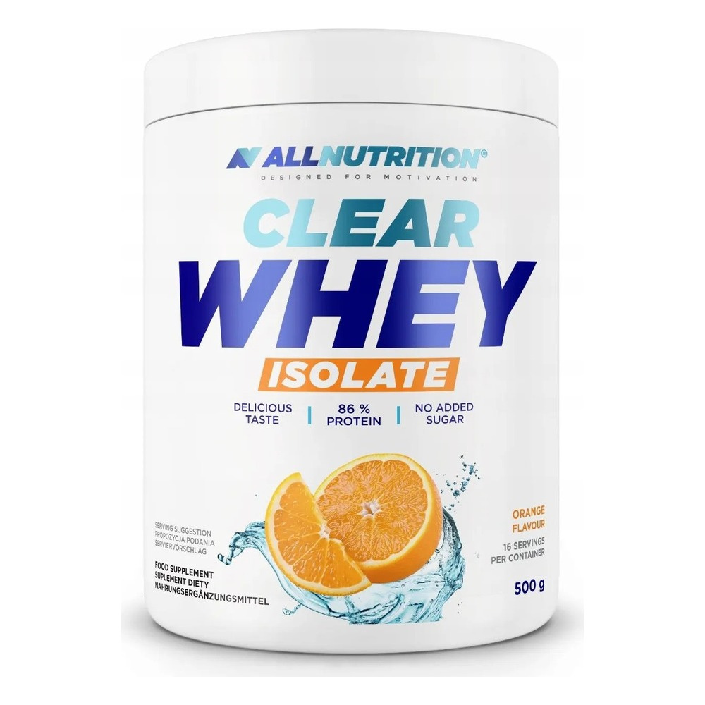 Allnutrition Clear Whey Isolate Izolat Białka Serwatkowego Pomarańcza 500g