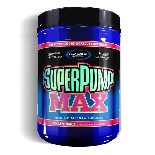 Gaspari Nutrition SuperPump MAX Odżywka Przedtreningowa dla Sportowców Różowa Lemoniada 640g