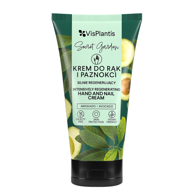 Vis Plantis Secret Garden Awokado i Olej Bawełniany Regenerujący Krem do Rąk i Paznokci 75ml