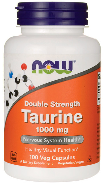 Now Foods Taurine 1000mg Double Strength Wspiera Zdrowe Widzenie 100 Kapsułek