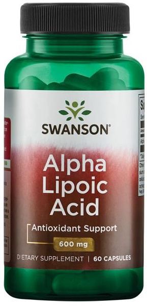 Swanson Alpha Lipoic Acid 600mg Kwas Alfa Liponowy 60 Kapsułek