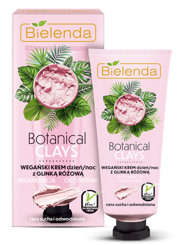 Bielenda Botanical Clays Vegan Vegan Cream with Pink Clay Day and Night 50ml