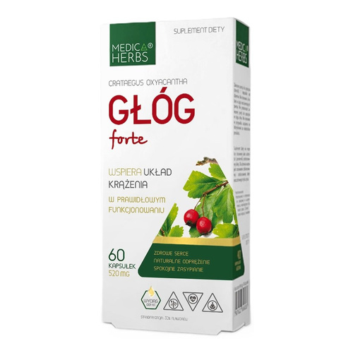 MEDICA HERBS Głóg forte 520mg, 60 kaps.