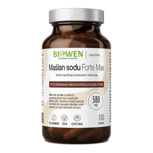 BIOWEN Sodium Butyrate 580mg, 100 gastro-resistant capsules