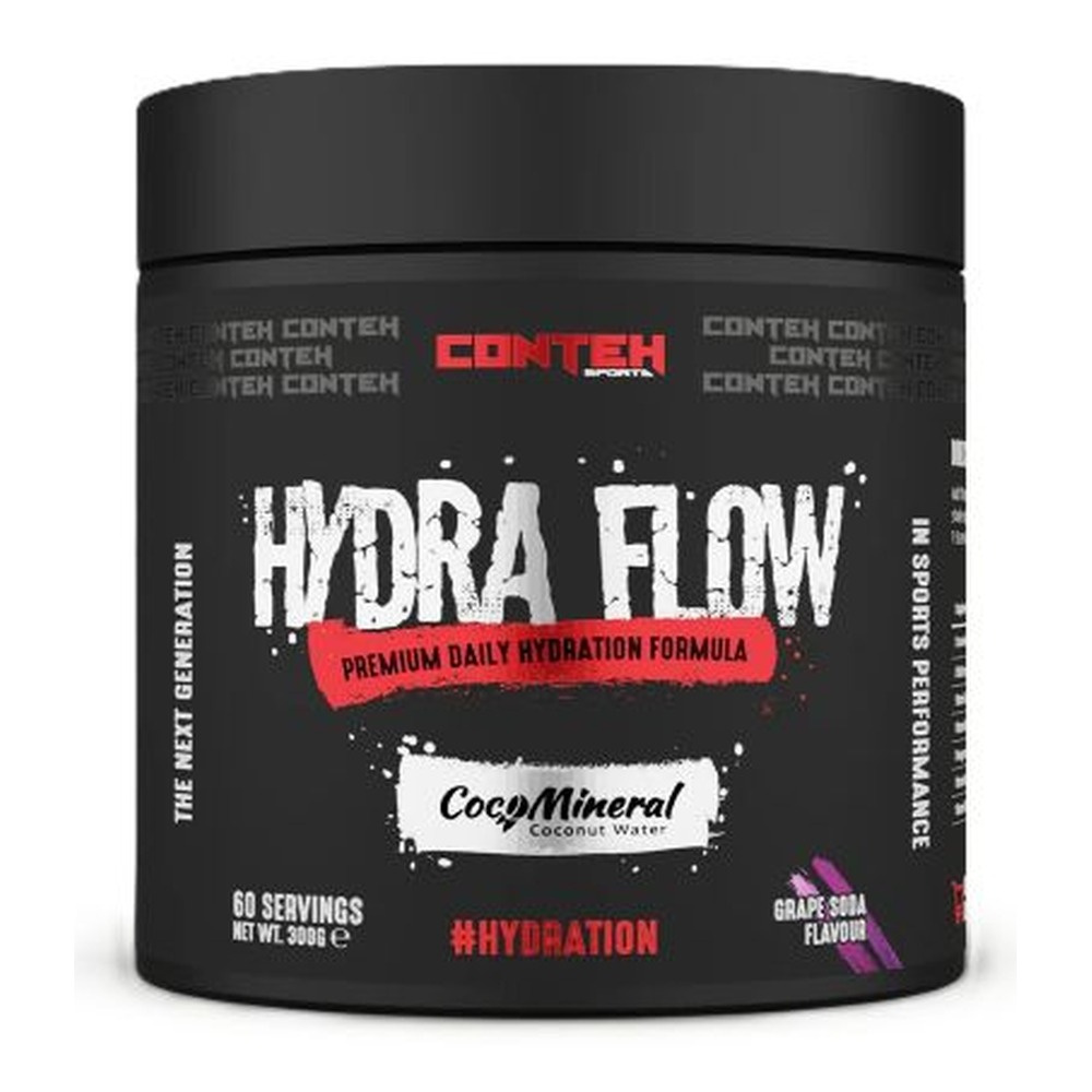 Conteh Sports Hydra Flow Proszek elektrolitowy do nawodnienia, Winogronowa Soda 300g