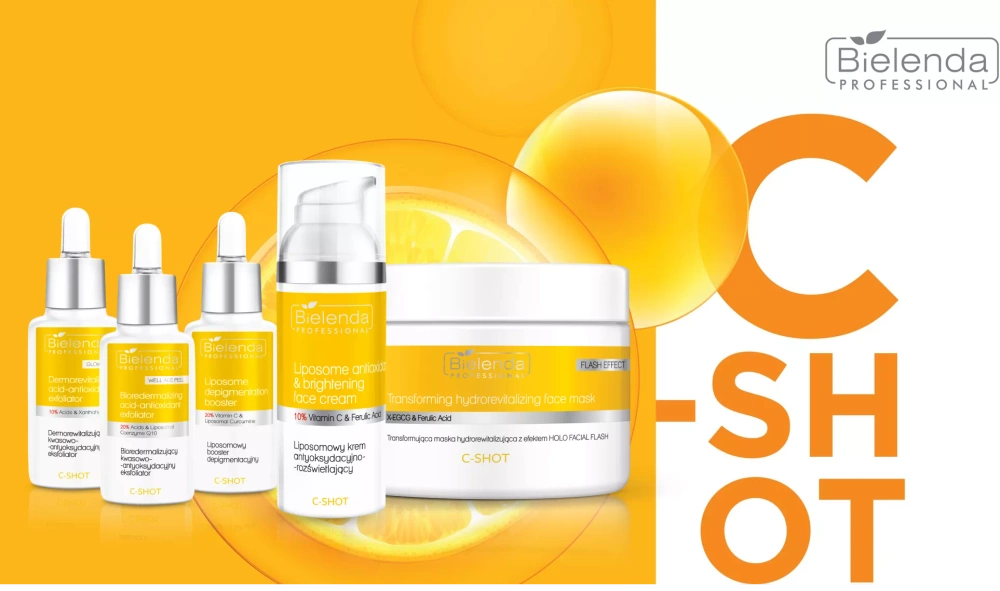 Bielenda Professional C-Shot Liposomal Depigmentation Booster 20% Vitamin C and Liposomal Curcumin for Mature Skin 30ml