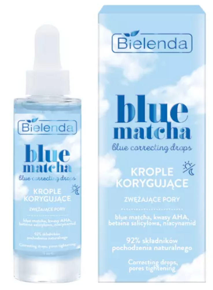 Bielenda Blue Matcha Correcting Drops Narrowing Pores for All Skin Types 30ml