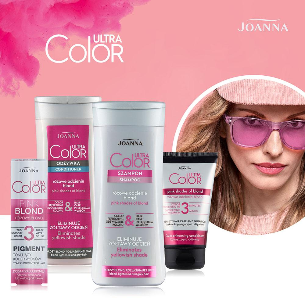 Joanna Ultra Color 3 Minute Coloring Conditioner Pink Shades Blonde 100g