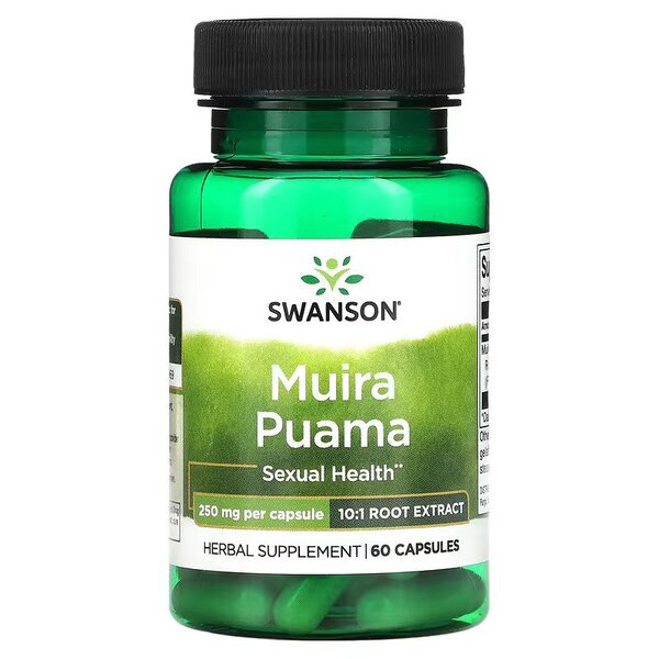 Swanson Muira Puama 250mg 60 Capsules