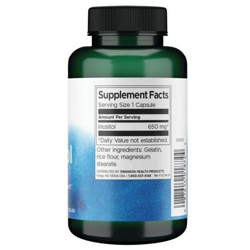 Swanson Inositol 650mg 100 Capsules