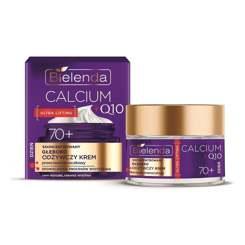 Bielenda Calcium + Q10 Skoncentrowany Głęboko Odżywczy Krem Przeciwzmarszczkowy 70+ na Dzień 50ml