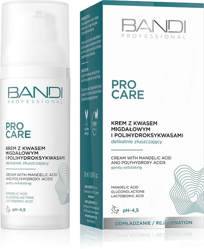 Bandi Professional Pro Care Krem z Kwasem Migdałowym i Polihydroksykwasami Delikatnie Złuszczający 50ml Best Before 31.07.26