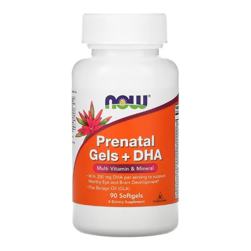 NOW Foods Prenatal Gels DHA For Healthy Eye and Brain Development 90 Softgels