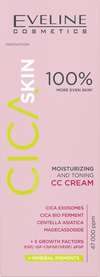 Eveline Cica Skin CC Cream Moisturizing and Toning Evens Out Skin Tone 30ml