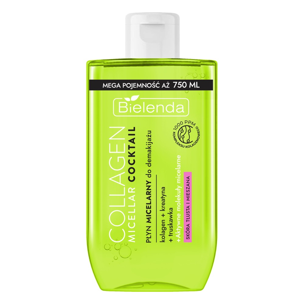 Bielenda COLLAGEN MICELLAR COCKTAIL Makeup removing micellar water for oily & combination skin, 750ml