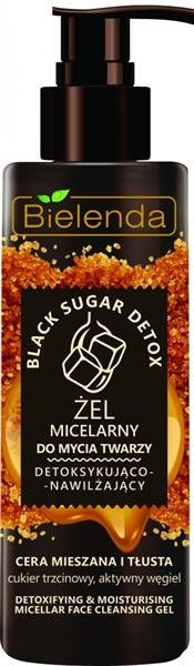 BIELENDA BLACK SUGAR DETOX Detoksykująco – nawilżający ŻEL micelarny do mycia twarzy 200g