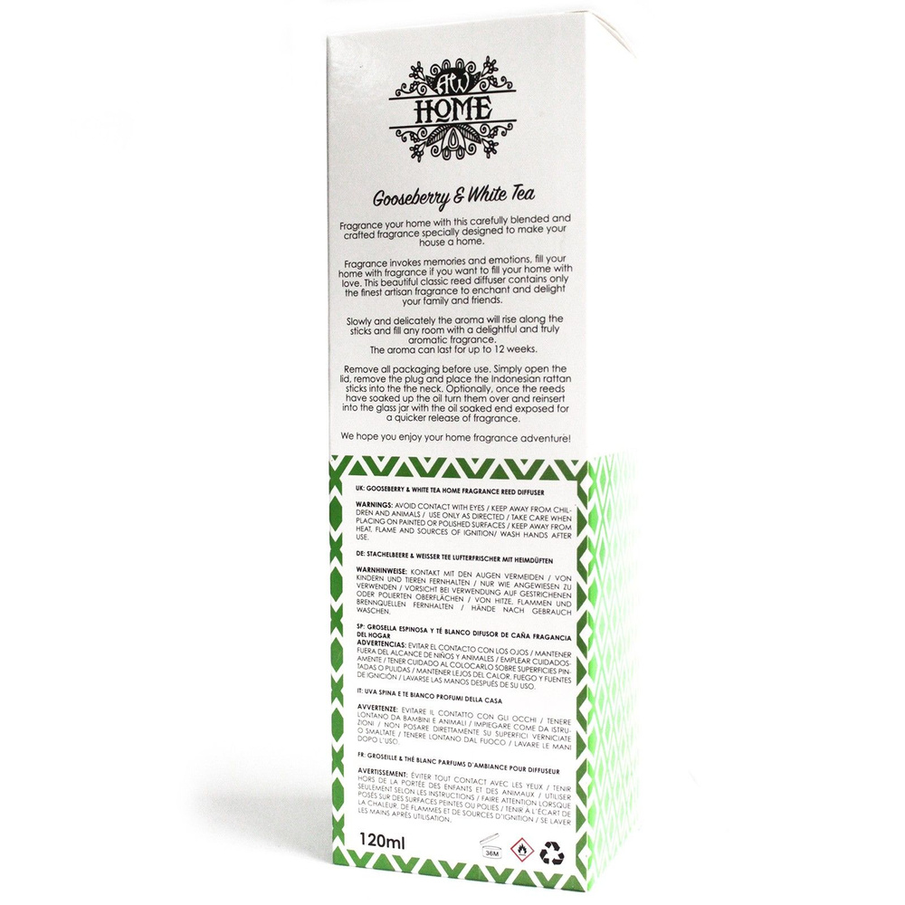 120ml Reed Diffuser - Gooseberry & White Tea