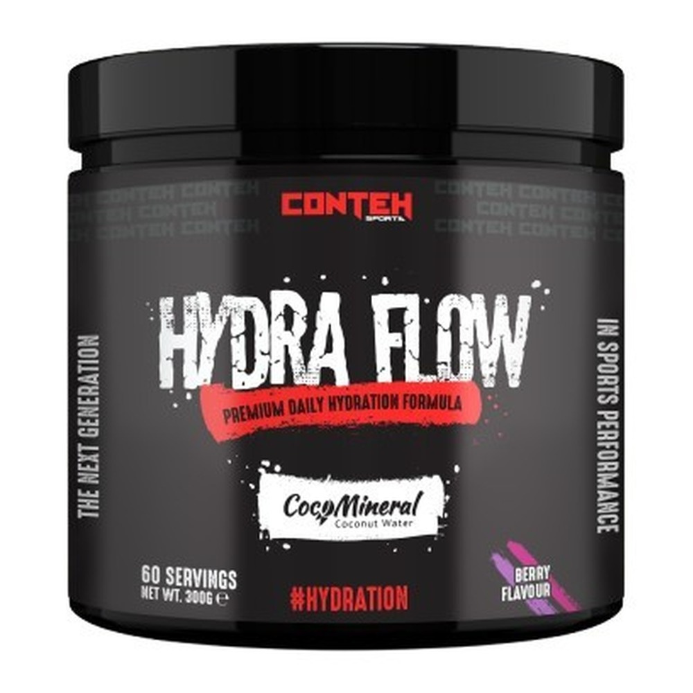 Conteh Sports Hydra Flow Berry Electrolyte Powder for Hydration and Electrolyte Replenishment 300g