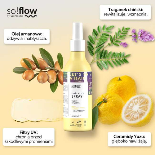 So!Flow Odżywczy Spray do Włosów Kręconych o Zapachu Melona i Aloesu 150ml